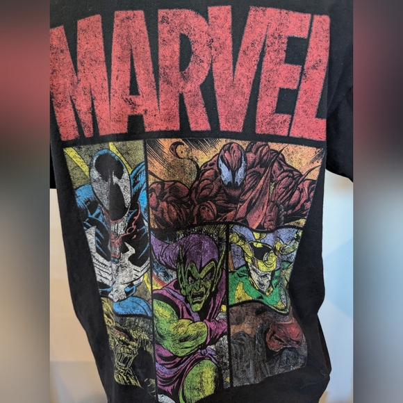 MARVEL Villain T-Shirt Black Men's  Sz L Marvel Comics Jersey Cotton - Picture 3 of 7